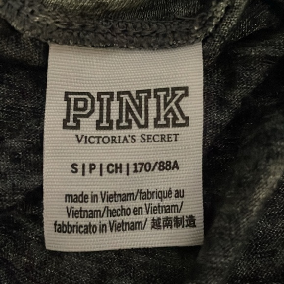 Pink Victoria’s Secret Athletic Shirt Tank Top Sz S P Heather Gray Sleeveless - Picture 7 of 7